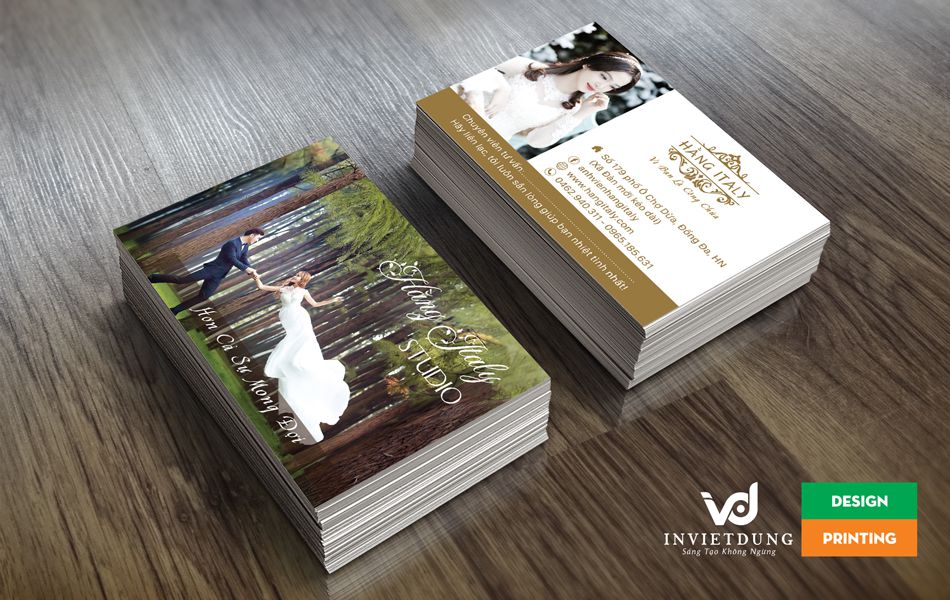 Mẫu card visit ảnh viện áo cưới