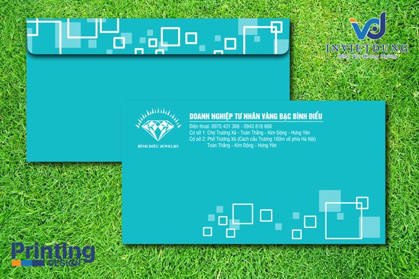 Mẫu phong bì 12x22 - 1 màu