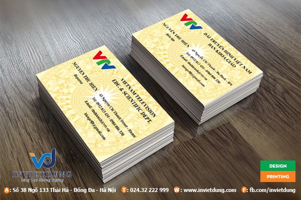 Mẫu danh thiếp Đài truyền hình VTV