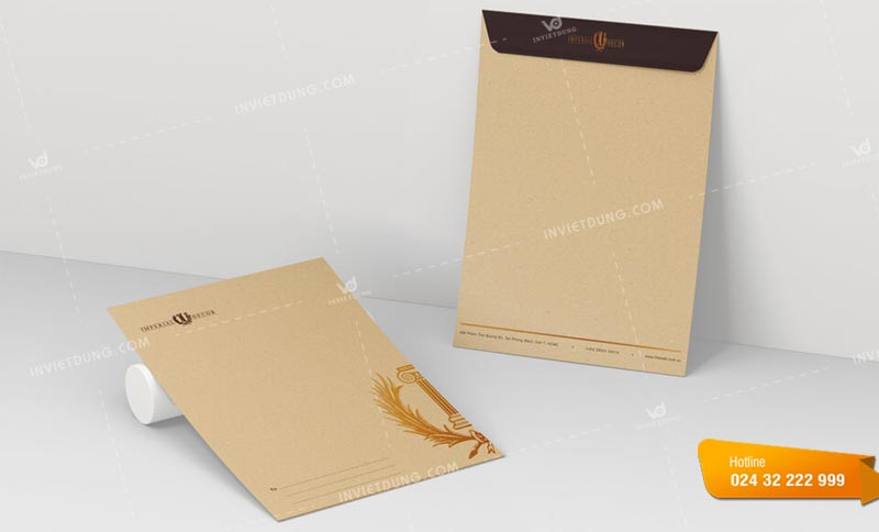 Mẫu phong bì bằng giấy kraft