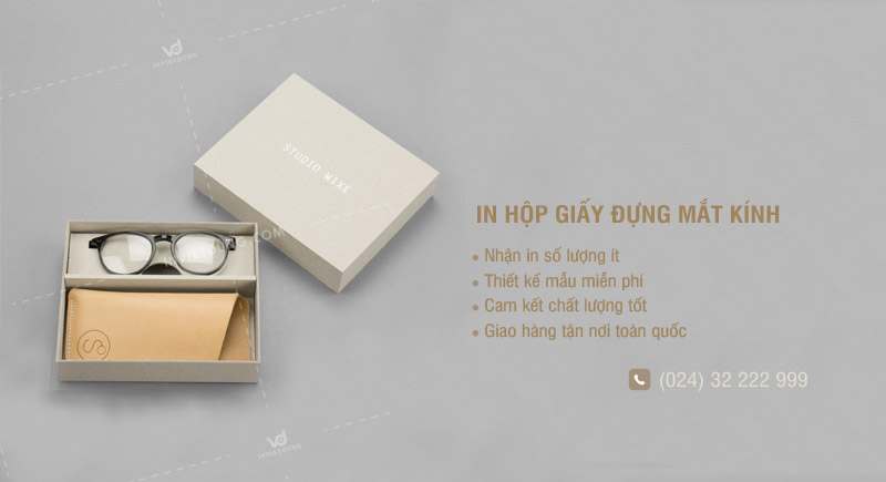 Dịch vụ in hộp giấy đựng mắt kính theo yêu cầu tại Hà Nội