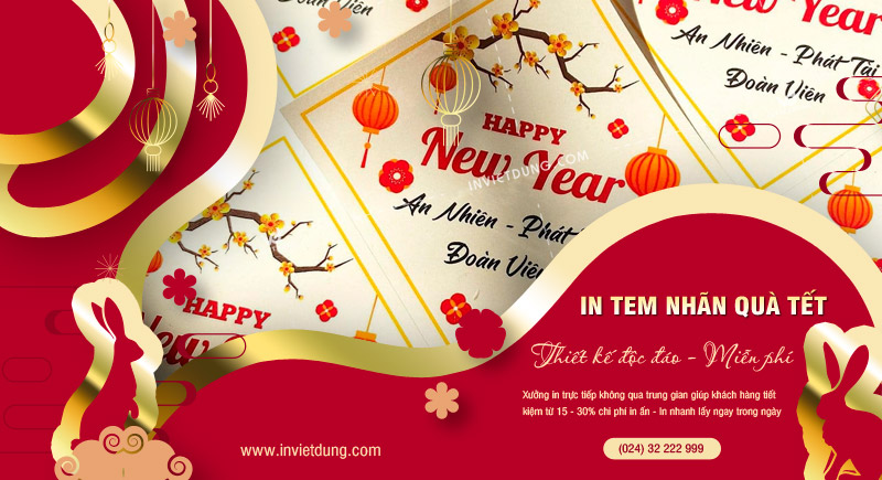 In tem nhãn dán quà Tết