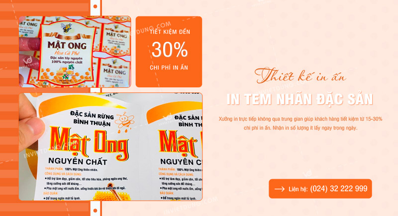 Xưởng in tem nhãn dán đặc sản theo yêu cầu giá rẻ tại Hà Nội