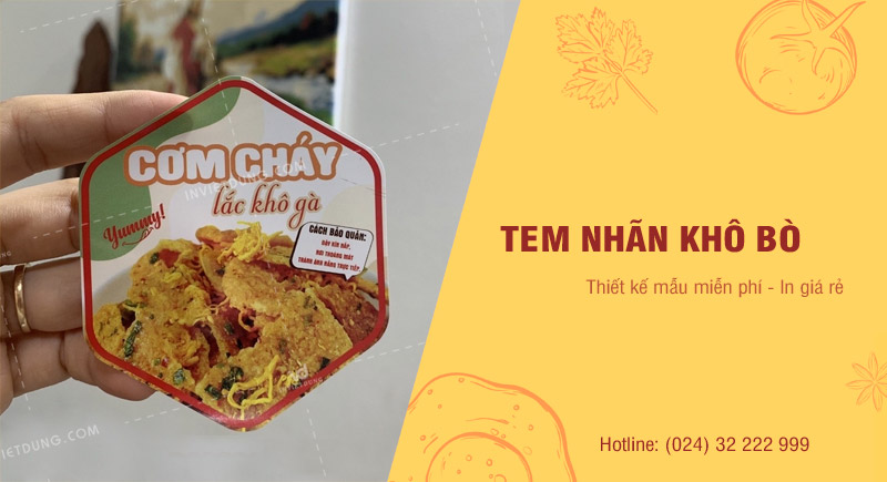 In tem nhãn bò khô
