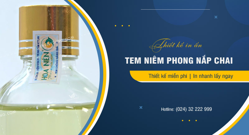 Dịch vụ in tem niêm phong nắp chai giá rẻ theo yêu cầu