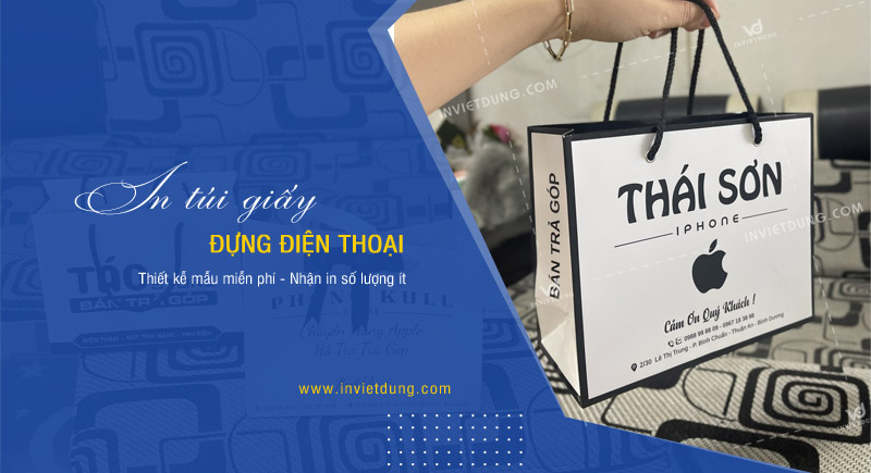 Dịch vụ in túi giấy đựng điện thoại giá rẻ theo yêu cầu tại Hà Nội