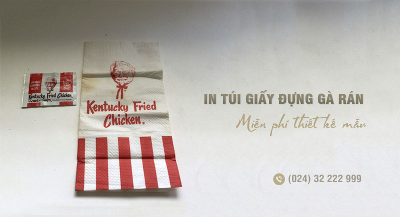 Dịch vụ in túi giấy đựng gà rán theo yêu cầu