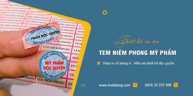 In tem niêm phong mỹ phẩm giá rẻ theo yêu cầu