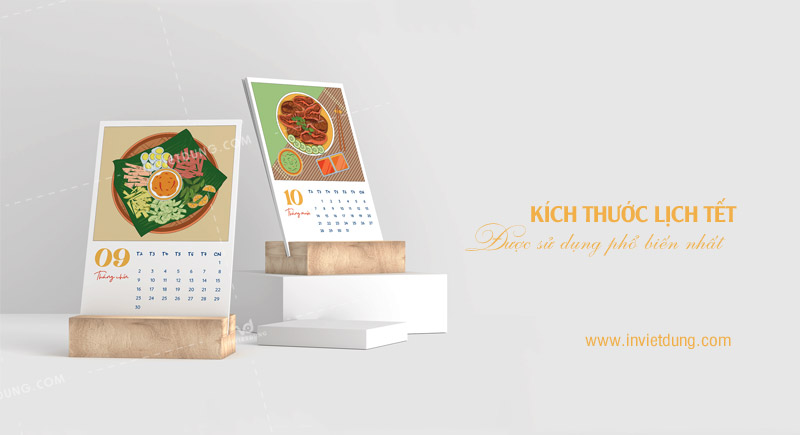 Kích thước lịch Tết chuẩn và phổ biến nhất