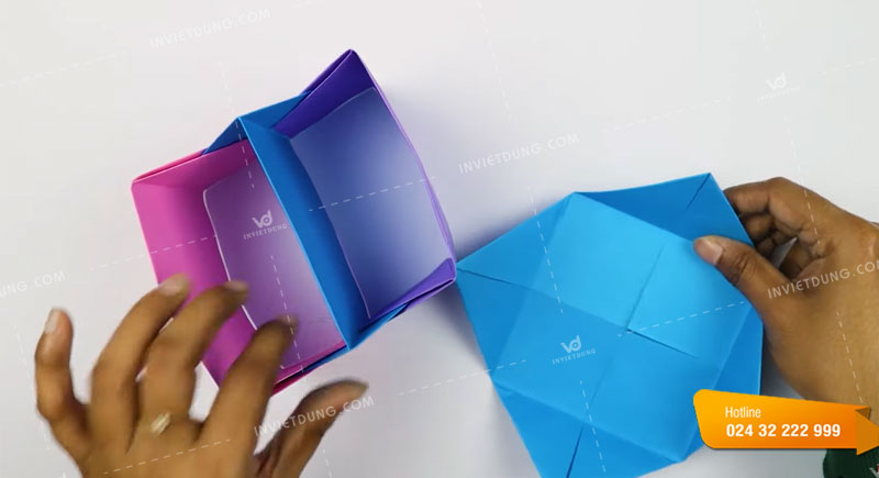 Cách làm hộp giấy đựng bút nhiều ngăn bước 9