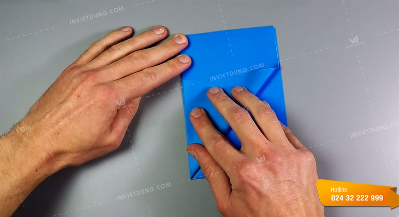 Cách gấp hộp giấy hình vuông đơn giản bước 4