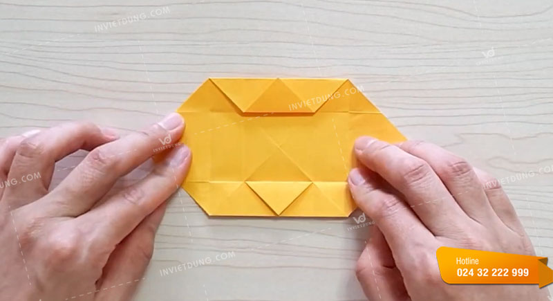 Cách gấp hộp giấy đựng bút có nắp bước 11