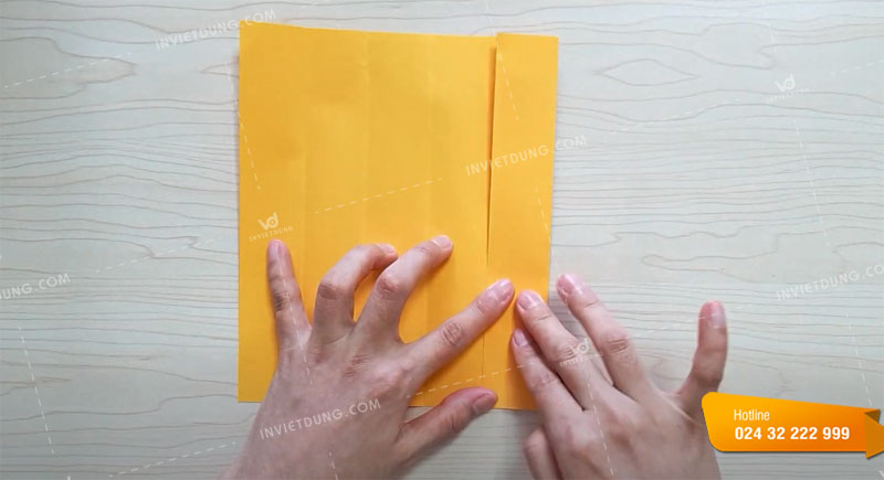 Cách gấp hộp giấy đựng bút có nắp bước 2