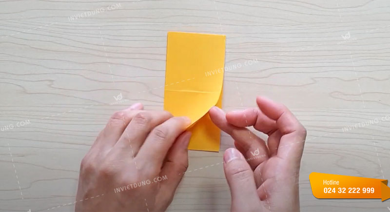 Cách gấp hộp giấy đựng bút có nắp bước 8