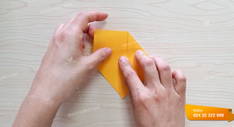 Cách gấp hộp giấy đựng bút có nắp bước 9