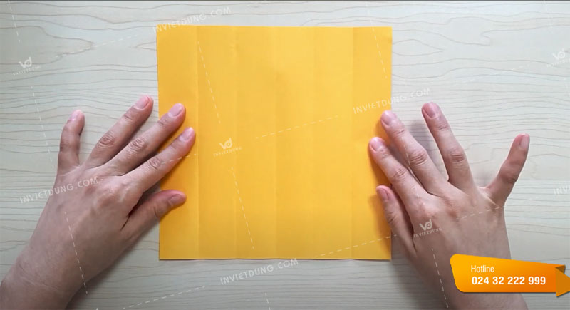 Cách gấp hộp giấy đựng bút có nắp bước 1