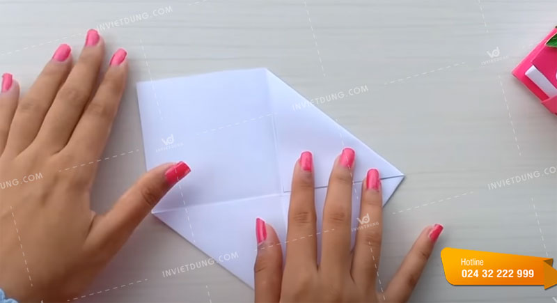 Tạo hình phần hộp giấy hình bên trong bước 3