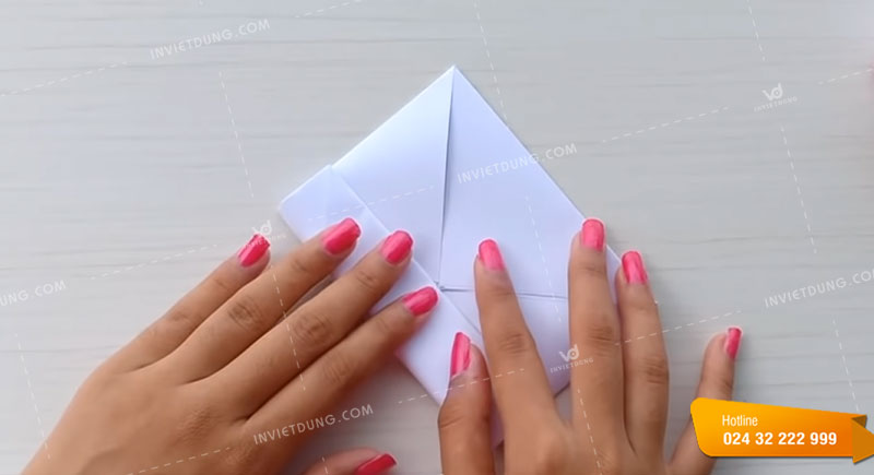 Tạo hình phần hộp giấy hình bên trong bước 2