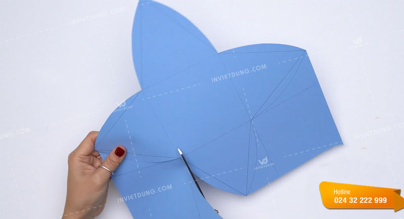 Cách làm hộp giấy đựng quà hình kim tự tháp bước 4