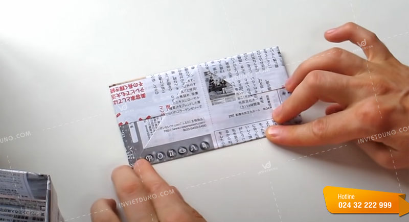 Cách gấp hộp đựng rác đơn giản số 2 bước 7