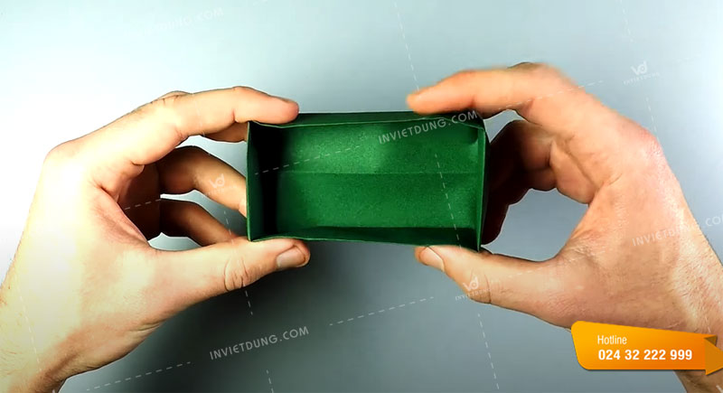 Hoàn thành gấp hộp giấy hình chữ nhật đơn giản