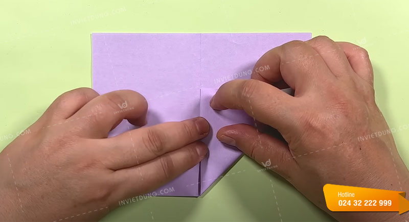 Cách xếp hộp giấy hình trái tim độc đáo bước 5