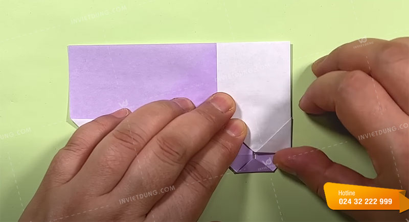 Cách xếp hộp giấy hình trái tim độc đáo bước 9
