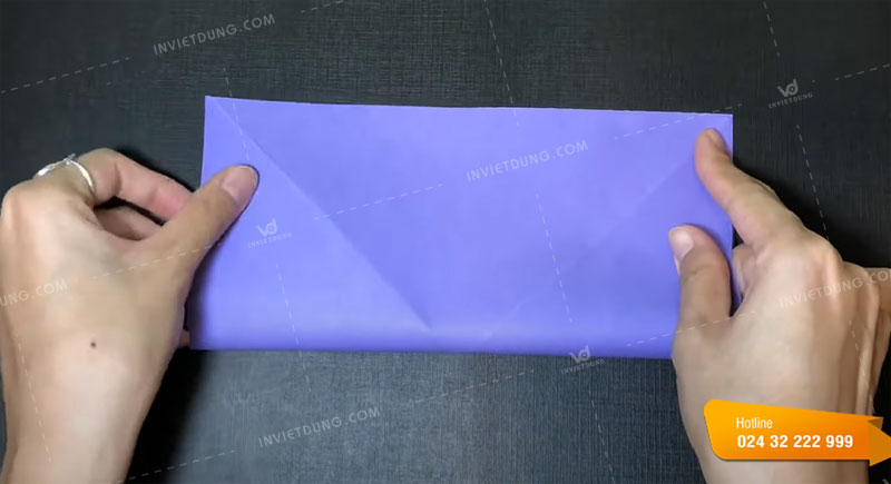 Cách gấp hộp giấy đựng quà hình chữ nhật bước 4