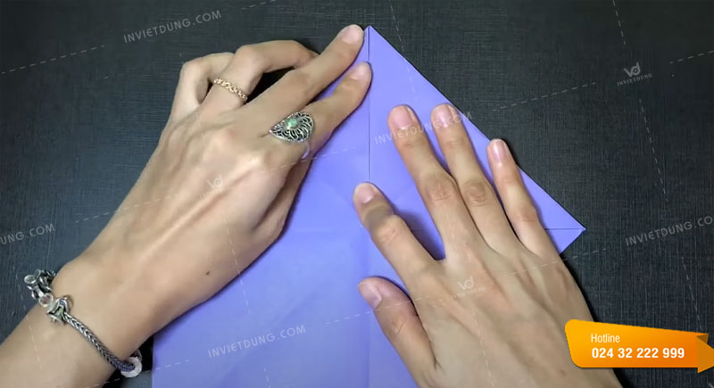 Cách gấp hộp giấy đựng quà hình chữ nhật bước 3