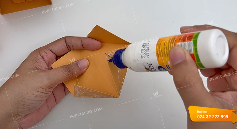 Cách làm hộp giấy đựng bút một ngăn đáng yêu bước 10