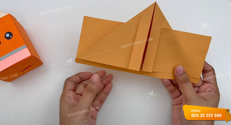 Cách làm hộp giấy đựng bút một ngăn đáng yêu bước 6