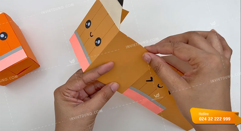 Cách làm hộp giấy đựng bút một ngăn đáng yêu bước 9