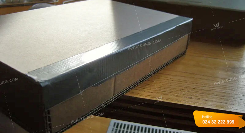 Cách làm hộp giấy nhiều ngăn từ bìa cứng bước 5
