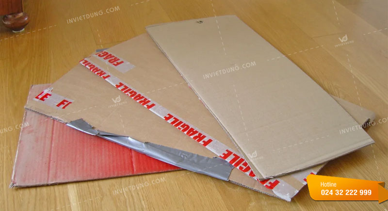 Dụng cụ chuẩn bị làm hộp giấy nhiều ngăn từ bìa cứng