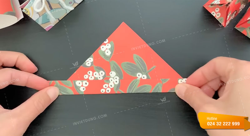 Cách gấp túi giấy mini tại nhà đơn giản bước 4