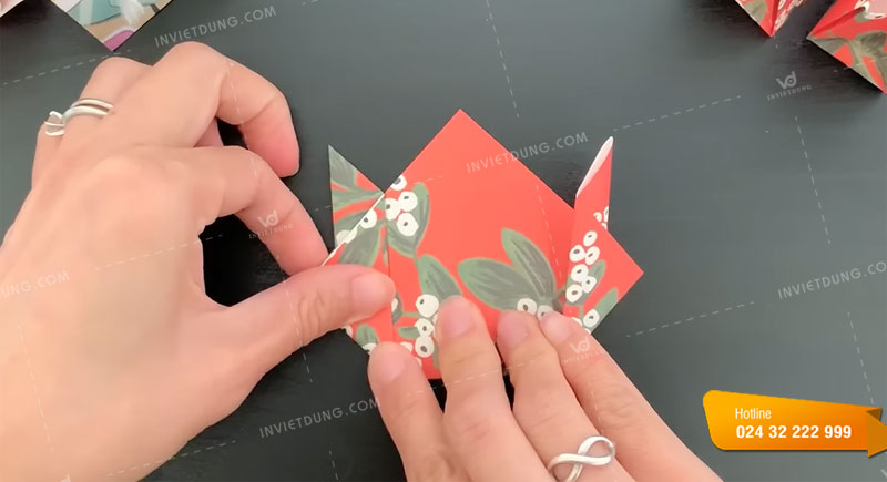 Cách gấp túi giấy mini tại nhà đơn giản bước 5