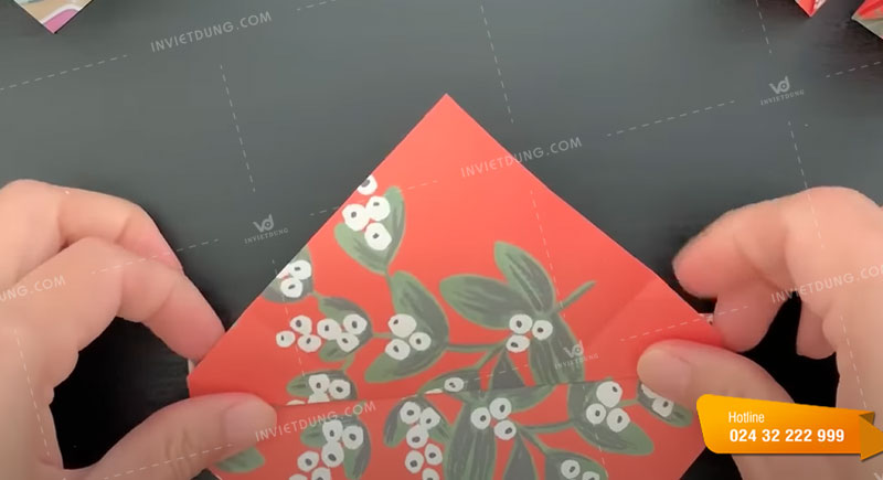 Cách gấp túi giấy mini tại nhà đơn giản bước 8