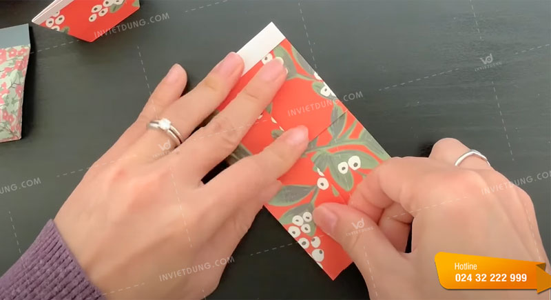 Cách làm túi giấy mini không sử dụng keo dán bước 5.2