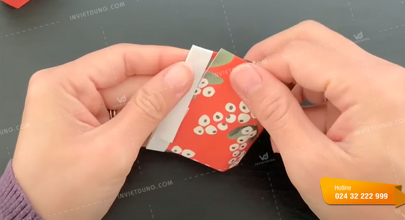 Cách làm túi giấy mini không sử dụng keo dán bước 7