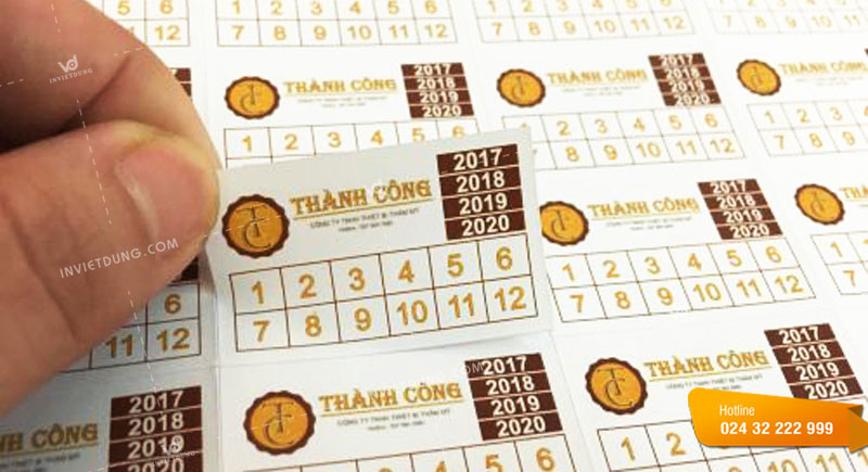 Chất liệu decal giấy in tem bảo hành