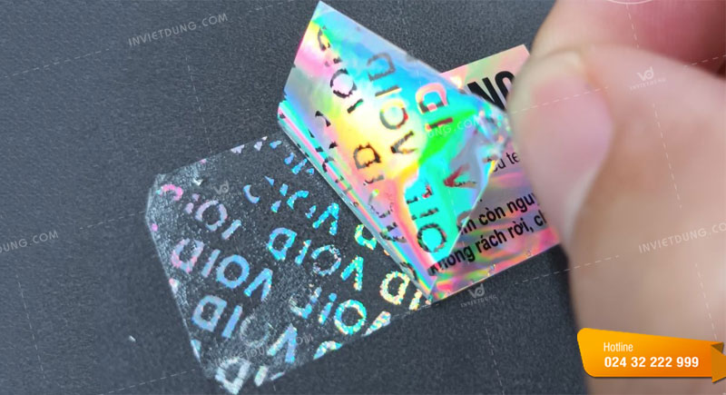 Chất liệu decal hologram in tem niêm phong