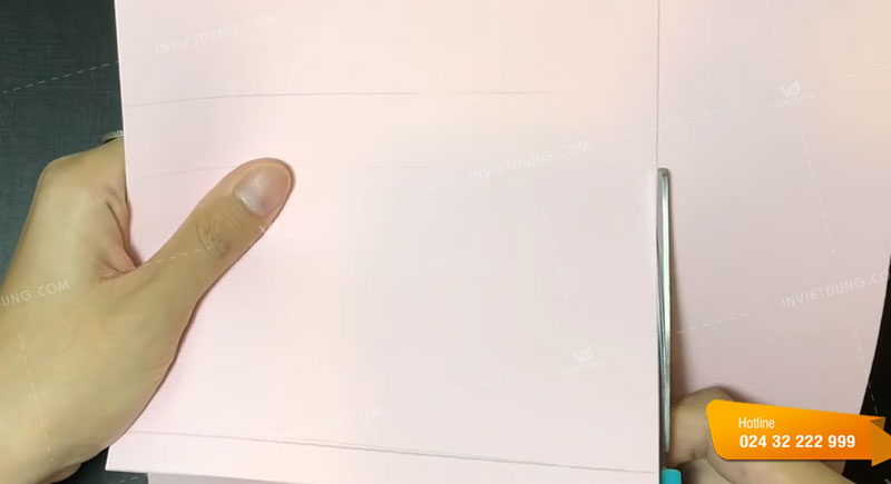Gấp phần vỏ hộp bước 2