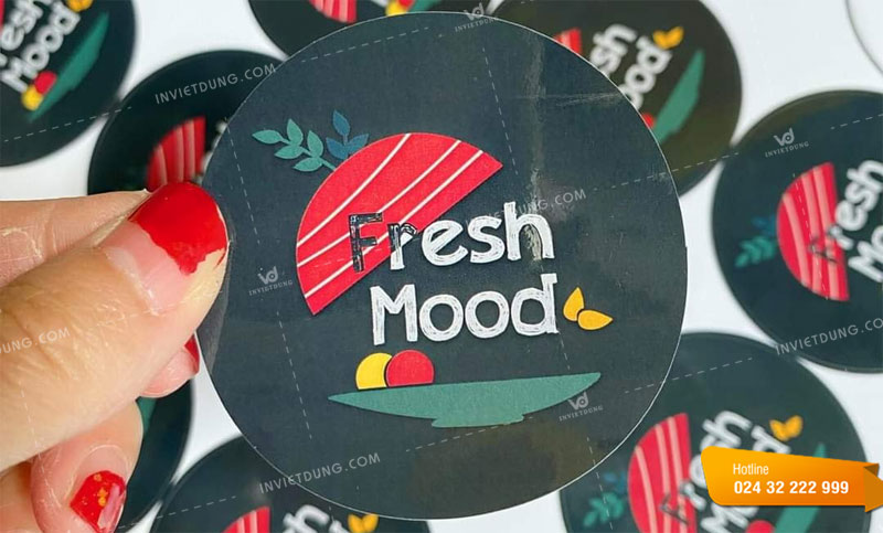 Mẫu decal nhựa sữa dán đồ ăn vặt