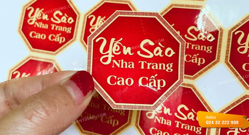 Mẫu decal nhựa sữa dán yến sào Nha Trang