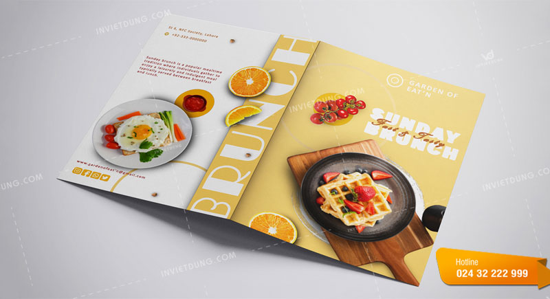 Kích thước brochure gấp đôi