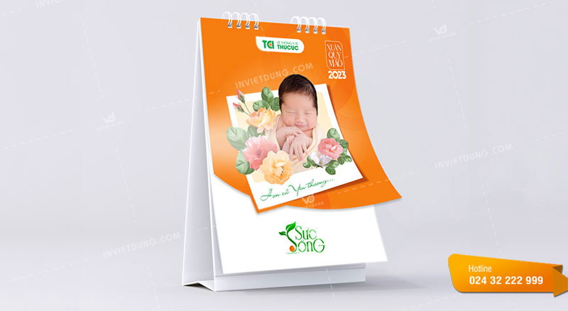 Kích thước lịch để bàn chữ A