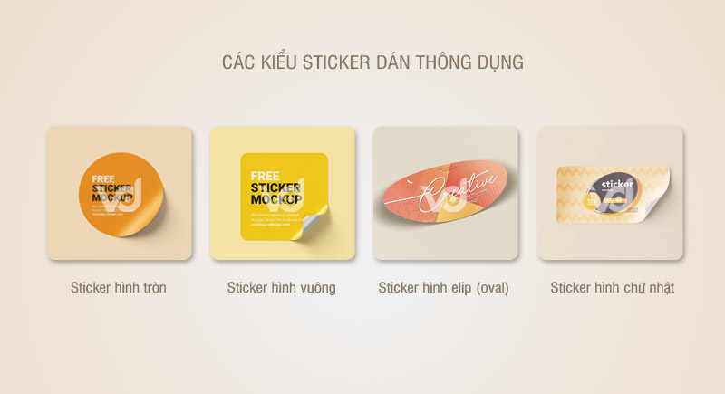 Kích thước sticker chuẩn, phổ biến nhất