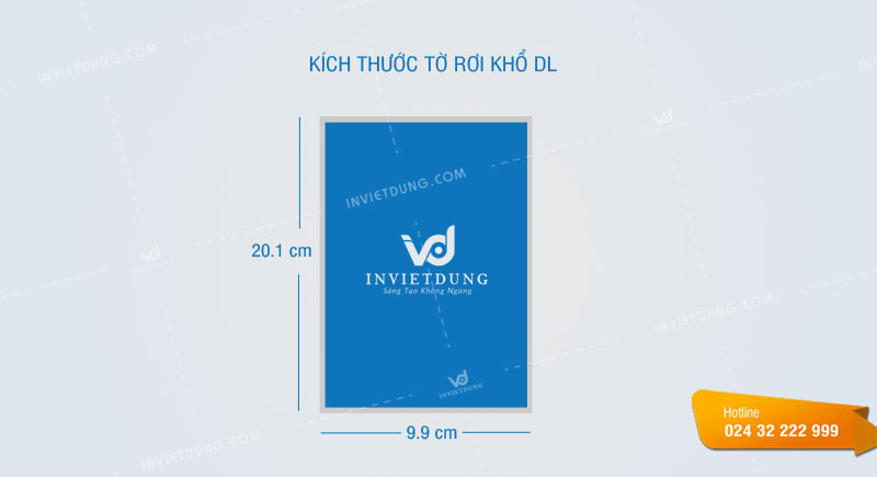 Kích thước tờ rơi khổ DL