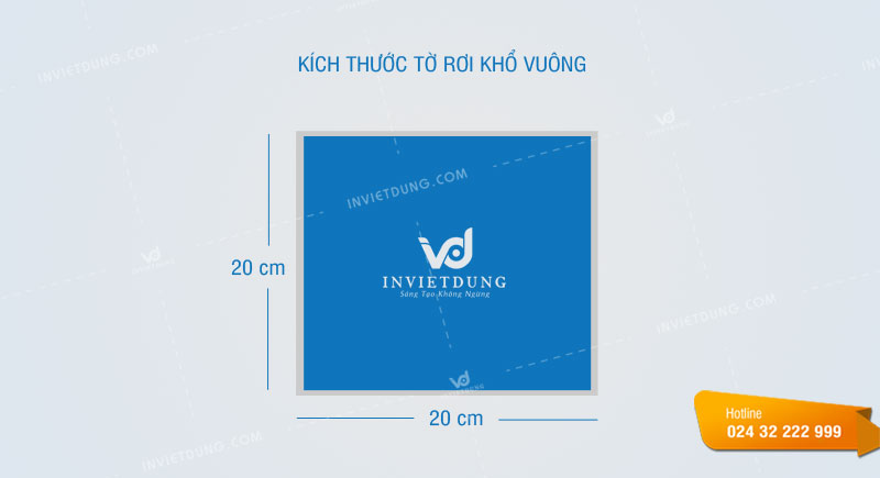 Kích cỡ tờ rơi khổ vuông