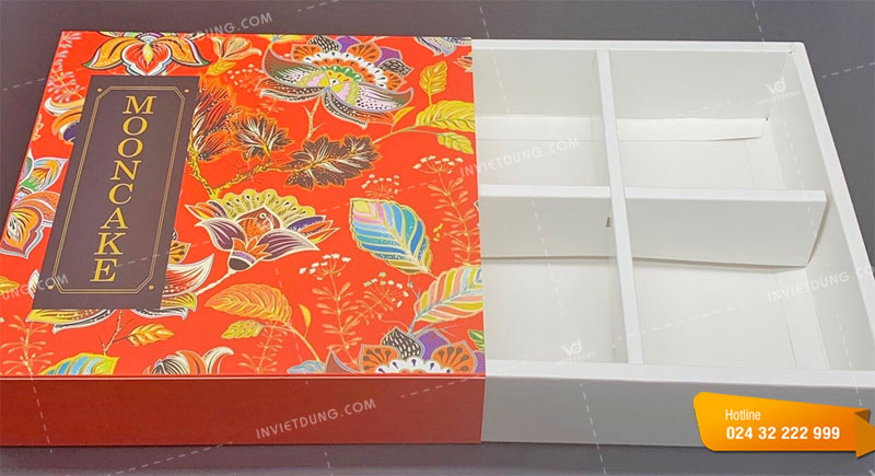 Mẫu hộp giấy kiểu dáng bao diêm đựng bánh trung thu Mooncake